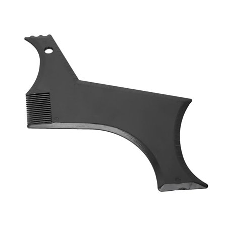 Skægstyling Kam Skægformningsværktøjer, Sort Plastik Skæg Skønheds Skabelon til Skægstyling, Fleksibel Stencil Kam/Kontur Tracer Kam, 20.5*10.5*0.