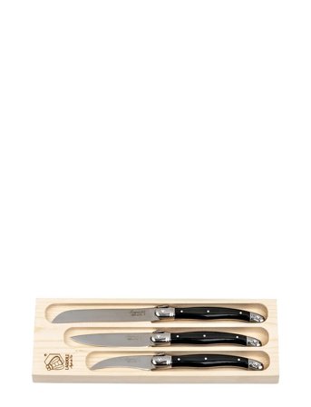 Laguiole Style de Vie | Kitchen Knives 1012 Set 3 Laguiole | 26.2X9.5X1.9CM