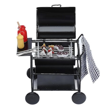 Mini Grill 1:12 Miniaturscene Udsøgt Smuk Levende Køkkenmøbelmodel Dukkehus Tilbehør