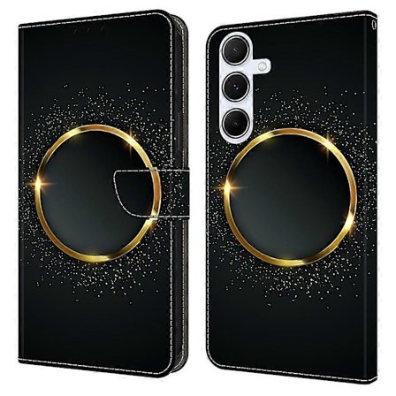 Samsung Galaxy A36 5G A56 5G Kotelo PU Nahka Lompakko Puhelinkuori Jalustalla - Kultainen Rengas