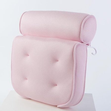 Badekarstøttepute, ergonomisk nakkestøttepute (rosa)