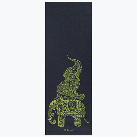 Gaiam Joogamatto 6 mm Musta Keltainen