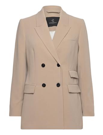 Brassica Linda Blazer Blazers Double Breasted Blazers Beige Bruuns Bazaar