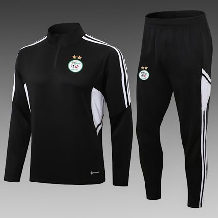 22-23 ny säsong Algeriet vuxen/barn långärmad jerseydräkt black 10#