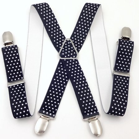 Menn's Brede Ultra-Motstandsdyktige Elastiske Seler & 4 Ekstra Sterke X-Klips - Justerbar Størrelse Opp Til 65cm