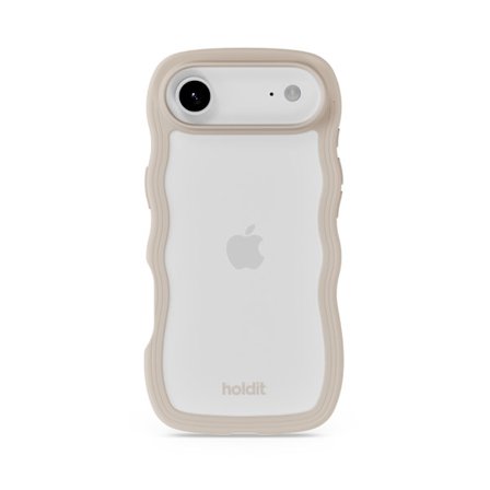 holdit iPhone Air Mobilskal Wavy Light Beige/Transparent