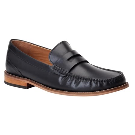 Base London Garfield Läder Penny Loafers för män 9 UK Svart