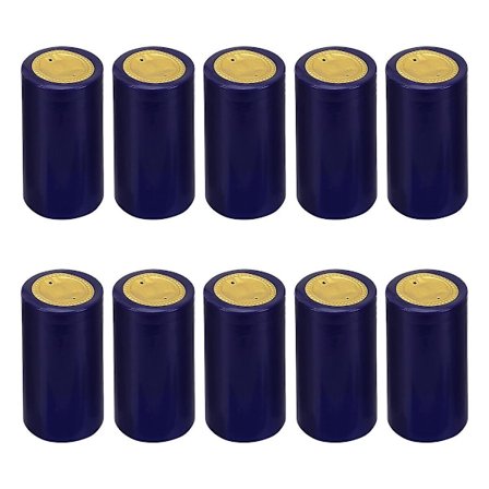 100 stk Blå Varmekrympende Vin Kapsler Vin Flaske Forseglingshætte Varmekrympende Kapsler Vin Krymp Topper Kapsler