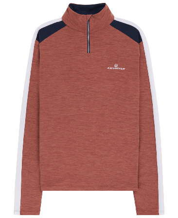 Amundsen 5Mila Half Zip Mens Terra Red/Stripe