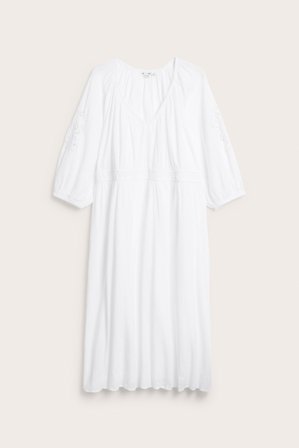 Kappahl | Klänning med broderidetaljer Vit XL | Vit