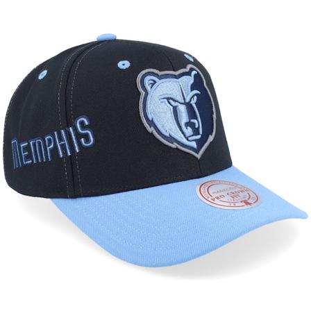 Mitchell & Ness - NBA Svart adjustable Caps - Memphis Grizzlies Overbite Pro Black/Light Blue Adjustable @ Hatstore
