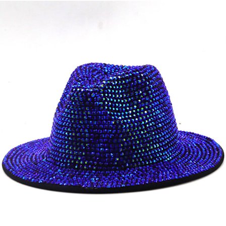 Mode paljett Fedora hatt