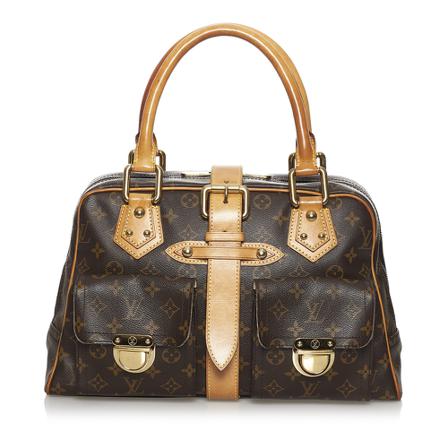 Louis Vuitton Vintage Pre-owned Monogram Manhattan GM Canvas Brun, Dame Vintage Tasker, Størrelse: ONE Size