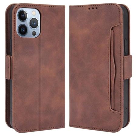 Moderni Nahkalaukku For iPhone 14 Pro Max - Ruskea Brown
