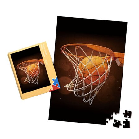 Børne Basketball Design Pædagogisk Puslespil 1000 brikker 29,5x19,7in Hjerneøvelse Dekorationer