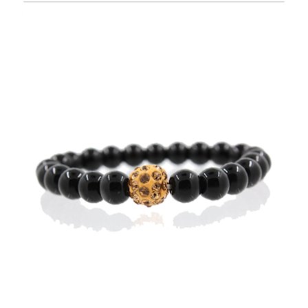 Trendy håndlavet armbånd vulkaniske sten sorte sten