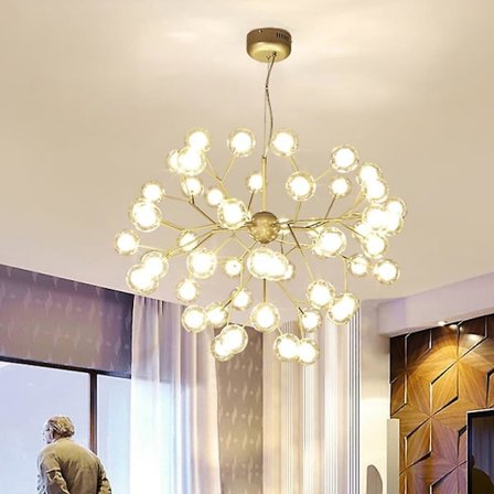 80cm Sputnik Design Lysekrone Metal Mini Nordisk Stil