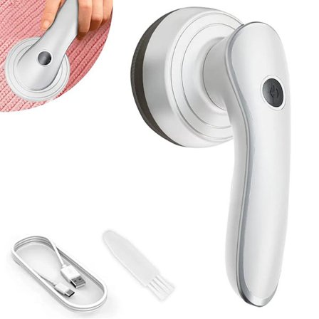 Elektrisk fnugfjerner, tøjrenser, stofbørste, genopladelig USB fnugfjerner, fnugfjerner, hvid