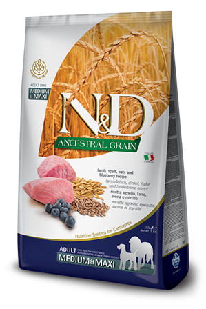 Farmina N&D Ancestral Grain Agnello E Mirtillo Cani Adulti Taglia