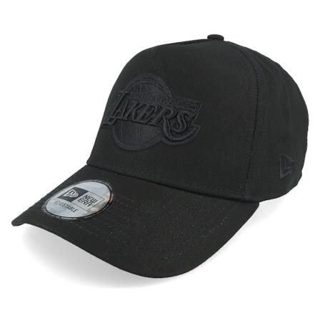 New Era - Los Angeles Lakers Monochrome Black/Black A-frame Adjustable Adjustable Black Cap - NBA @ Hatstore