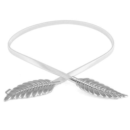 Kvinner Metall Vintage Belte Blad Mote Stilig Gull/Sølv Blad Design Kjeder Dame Metall Elastisk Kjede