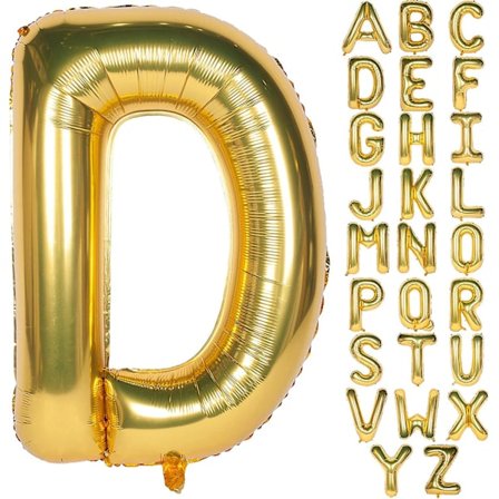Bokstavsballonger 102 cm Jätte Jumbo Heliumfolie Mylar för Festdekorationer Guld H
