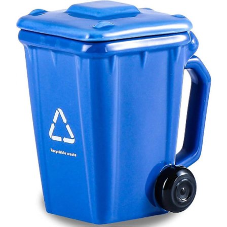 Roligt kontorkrus, keramisk krus med låg, personlige krus placeret i hjemmekøkkenet, sjove gaver til venner og familie, 400 ml (blå)