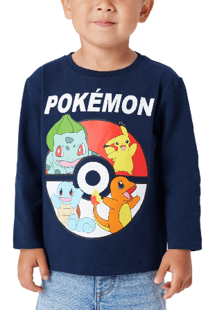 Name It NMMJUICE POKEMON LS NREG TOPBOX T-shirts & toppar Herr Blå 86
