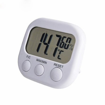 Digital LCD-termometer Perfekt for Vinter, Hygrometerfunksjon, Måler Luftfuktighet