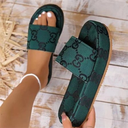 2023 sommarens nya sandaler plattformstofflor matchande