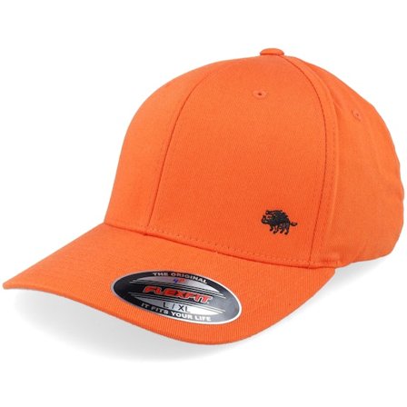 Hunter - Orange flexfit Keps - Tiny Boar Orange Flexfit Wooly Combed Flexfit @ Hatstore