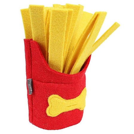 Hunde Snuse Legetøj Kæledyr Langsom Foder Franske Pommes Frites Formet Træning Pivelegetøj