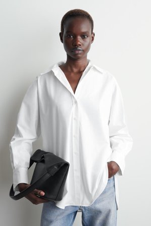 COS Women's Relaxed Cotton Shirt in White