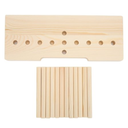 Justerbar bågtillverkare i flera storlekar i trä med träbrädestickor för att göra DIY-hantverk