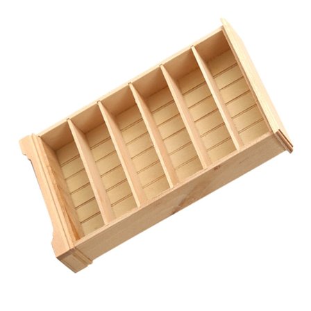 1:12 Bokhylla för dockskåp Miniatyr Träbokhylla Låtsaslek Ornament