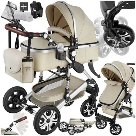 Kombi-barnvagn Mats, 5-punktsbälte & hopfällbar