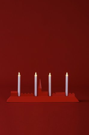 Jotex - Stearinlys Rød - RADBYN - Kjøp Juledekor hos Jotex