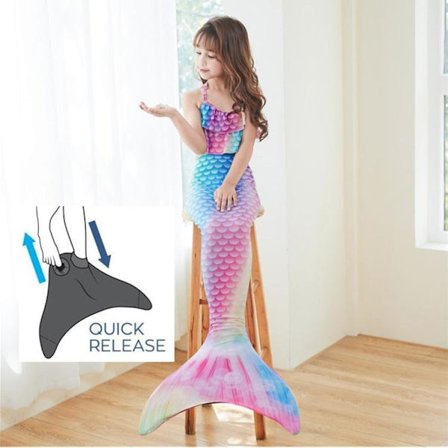 Mermaid Uimapuku Monofin Merenneidon Pyrstöt Lasten Merenneidot Pakkaus D (4 kpl) pakkaus D (4 kpl)