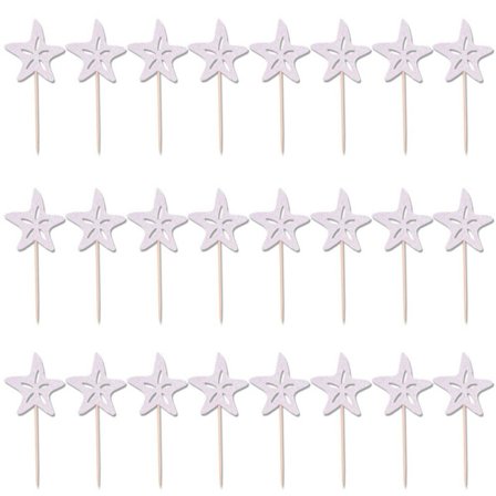 24 kpl Cupcake Topper Cake Top Flag STARFISH STARFISH