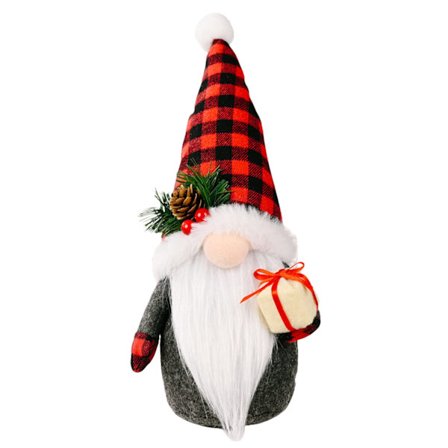 1 stk svensk plysj Santa Gnomes, håndlaget juledekor (gammel mann)