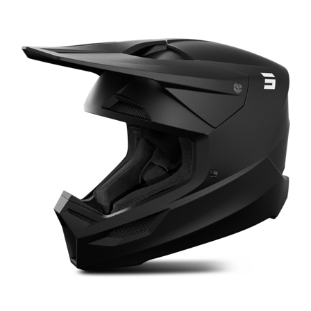 MX-kypärä Shot Furious Dust Kiinteä Musta Matta S