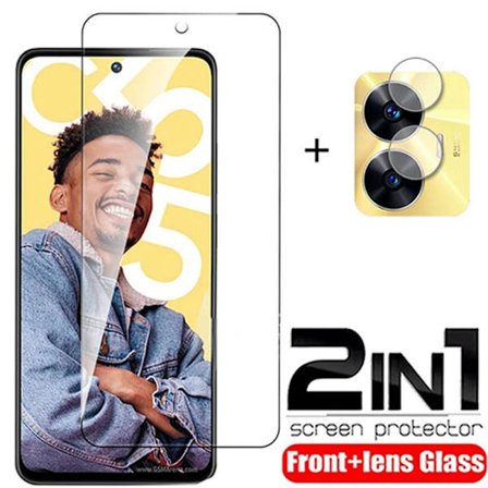 2in1 Härdat Glas För Realme C55 Skärmskydd Glas