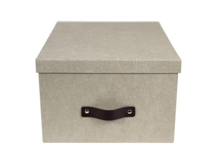 Bigso Box Förvaringsbox med lock kartong linne - Lyreco - Kontorsmaterial - Arkivering och kontorsförvaring - Förvaringslådor
