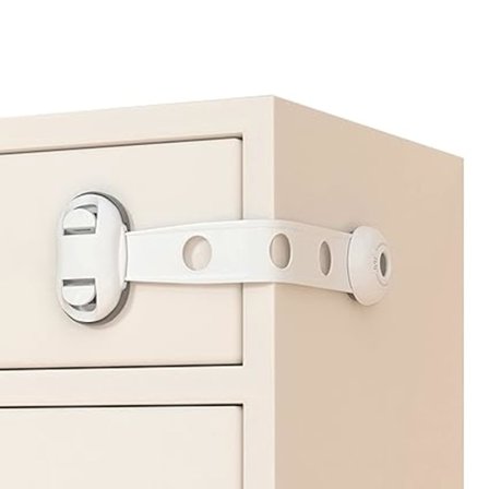 Barnsäkra skåplås - 12-pack (vita) barnsäkring