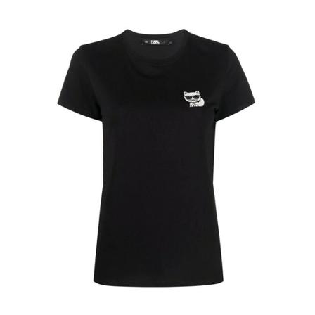 Karl Lagerfeld - T-shirts - Svart - Dam - Storlek: M, Dam, Storlek: M