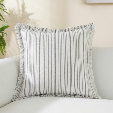 2 stk. Pudebetræk med frynser blødt pudebetræk