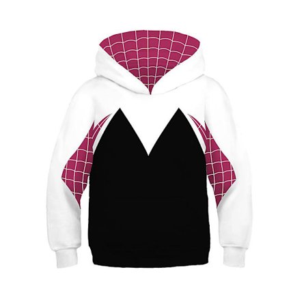 Spider-man: Into The Spider-verse Hoodies Gwen Venom Spiderman Genser Cosplay Barn Gutt Jente Hettegenser Jumper Topper -a
