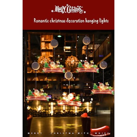 Julelys Utendørs Juledekorasjoner, Hengende LED Julelys, Bakgrunnslys for Utendørs Innendørs Vinduer Vegg Ferie