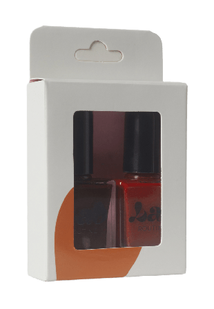 Lab Routine Nail Polish Duo Kit Presentaskar & set Unisex Röd 2X10ML