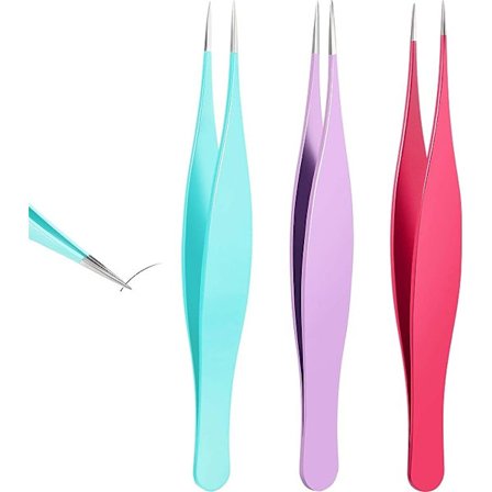 3-haarainen pihdit (musta), tarkat neulakärkiset pihdit, ruostumattomasta teräksestä valmistettu poistaja kulmakarvojen ja kasvokarvojen poistoon